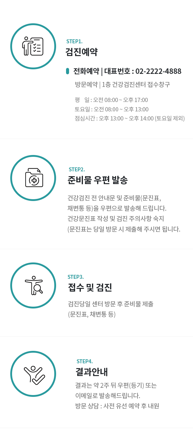 검진 절차 안내